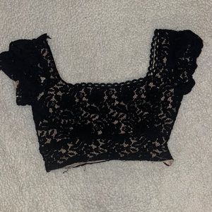 Pacsun Lottie Moss Lace Cropped Bustier top